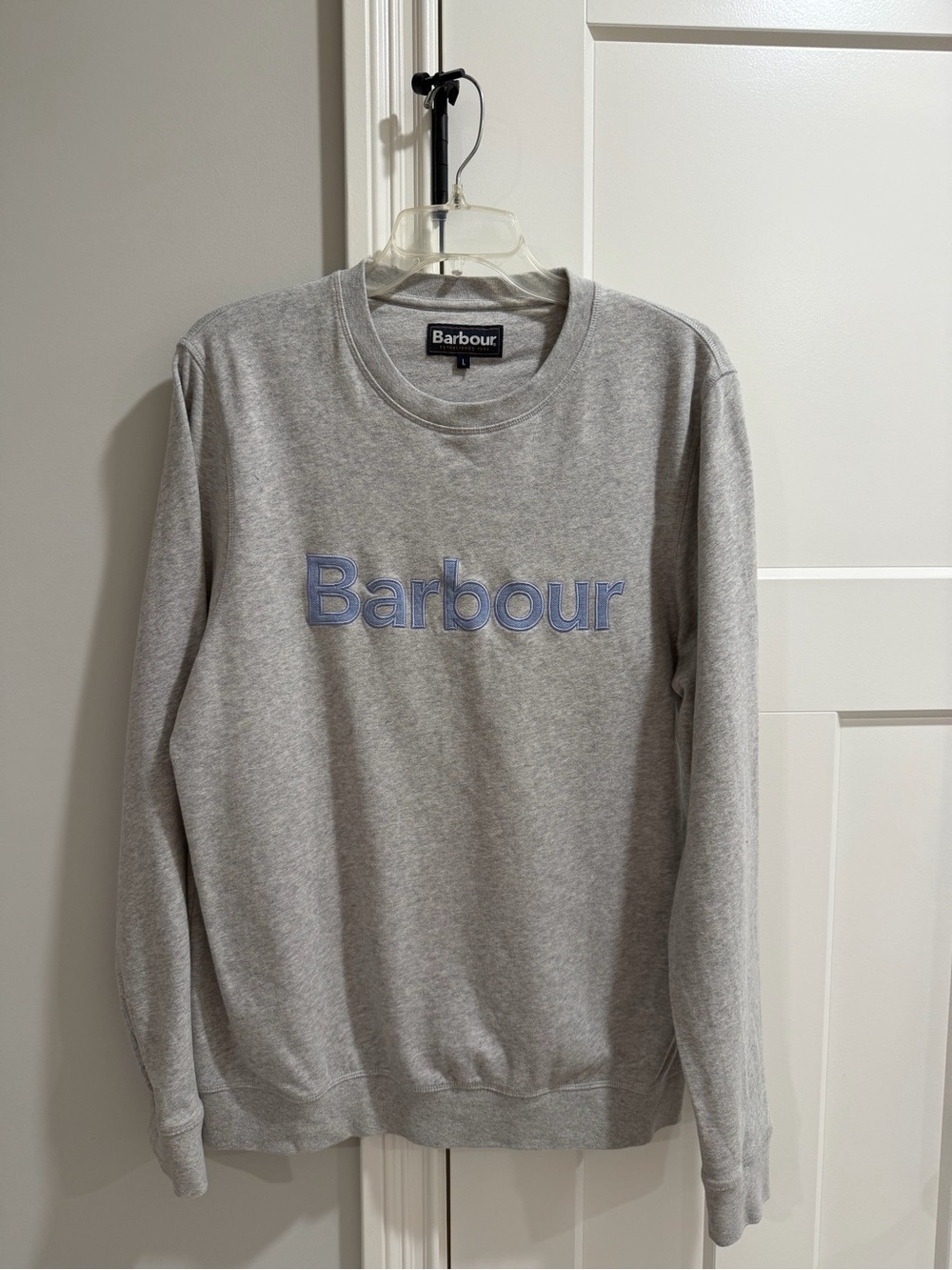 Barbour Gray Embroidered Logo Sweatshirt